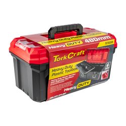 Heavy Duty Plastic Tool Box With Organizer Red/black 480mm