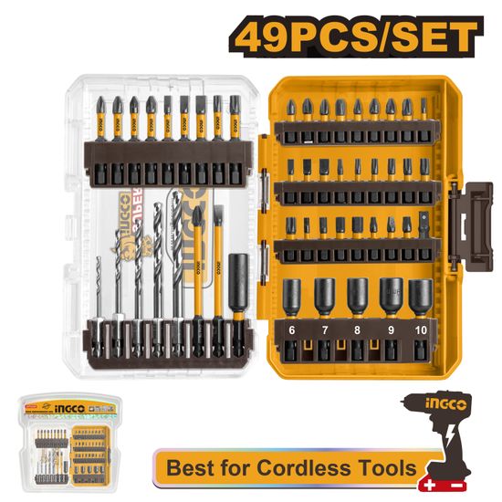 INGCO Screwdriver Impact Bit Set 49pc