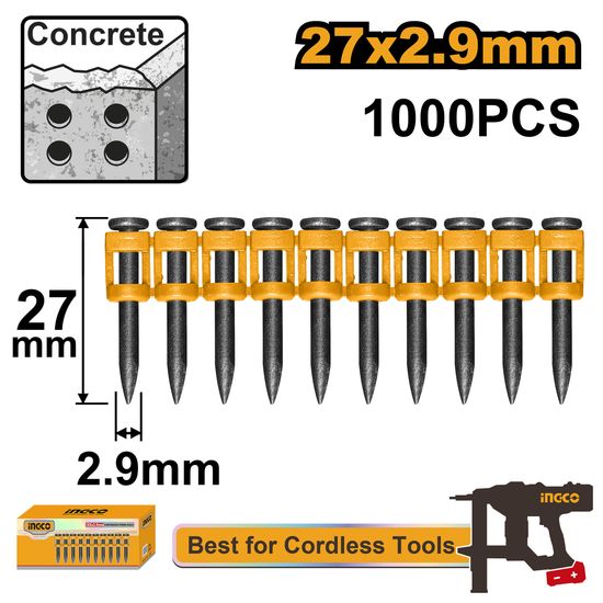 Continuous Firing Nails 27mm 1000pcs
