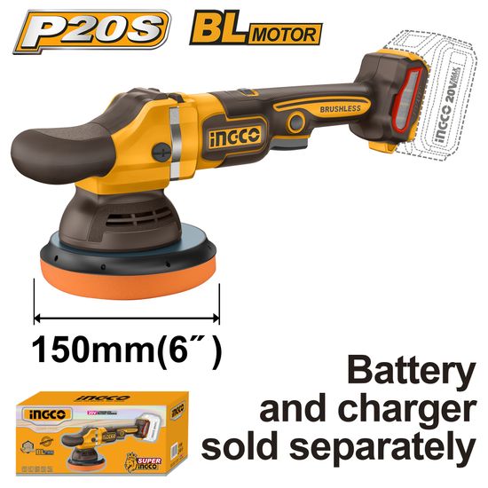 INGCO 20v Ps+ Polisher B/l 150mm No B/c