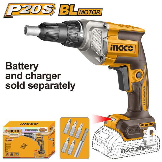 20v Ps+ C/l Drywall S/driver 6.35mm 1/4