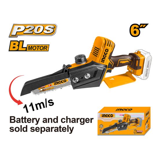 INGCO 20v Ps+ C/l Mini Chain Saw 6inch Bar