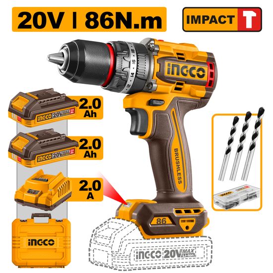 20v Ps+c/l Impact Drill 76nmkit