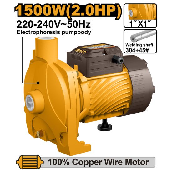 INGCO Pump Cen 1500w Maxflow 146lmin