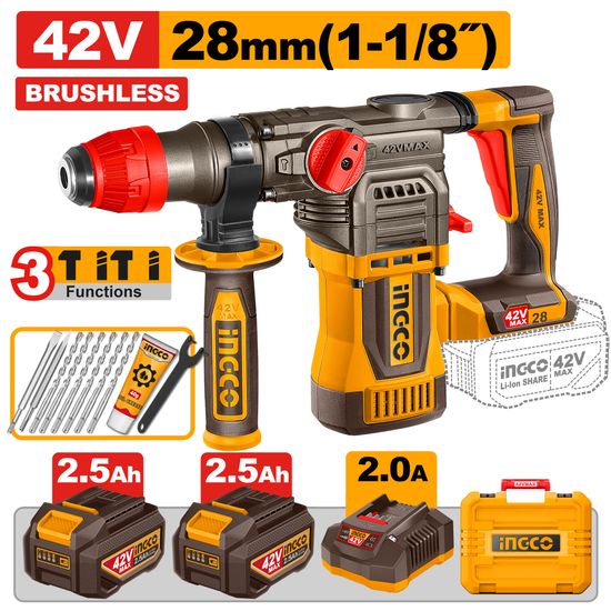 42v Ps+ C/l B/l R/hammer 0-900rpm + Ass Kit