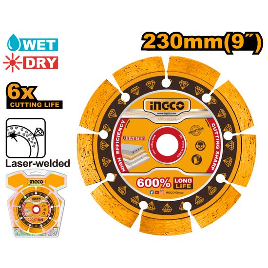 Disc Wet/dry Laser Weld Diamond Cut 230mm