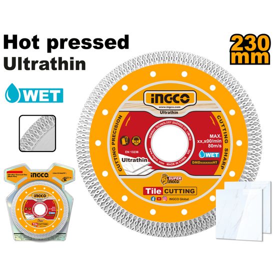INGCO Disc Wet Diamond Ultra Thin Mesh Rim 230mm