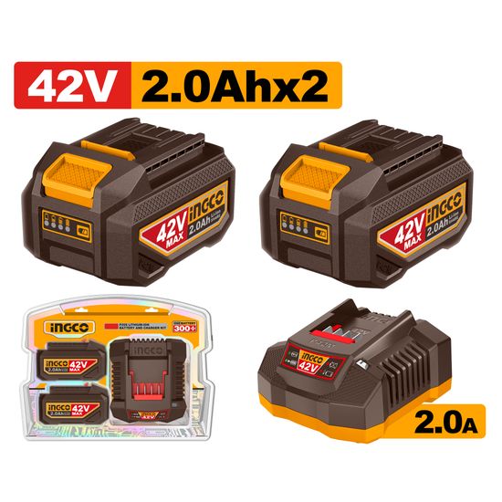 42v Ps+ C/l 2.0ah 2pcs + Charger Kit