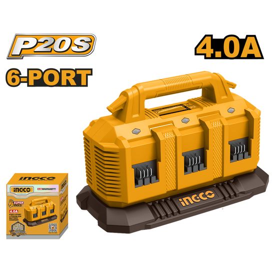 INGCO 20v Ps+ 6 Port Charger