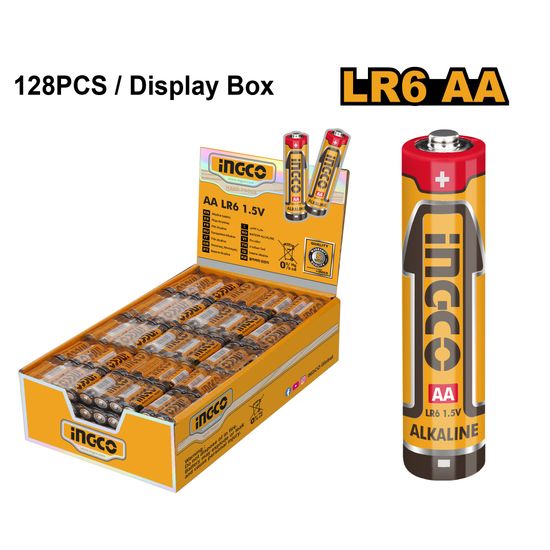 INGCO Battery Alkaline Aa 128 In Display Box