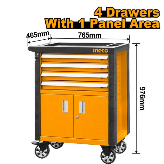INGCO Roller Cabinet 4 Draw 765x465x976
