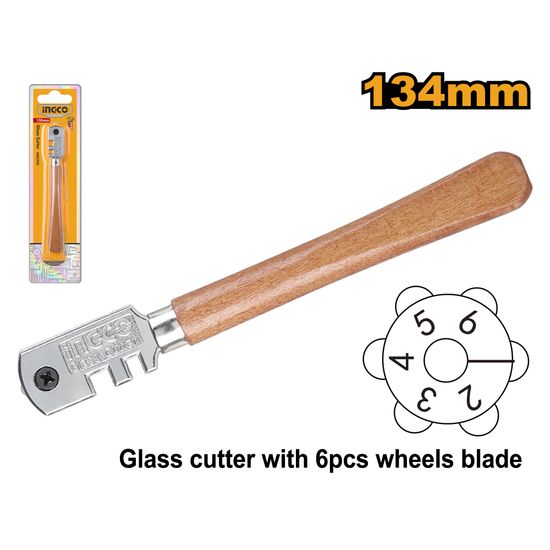 INGCO Cutter Glass 130mm + 6 Blades