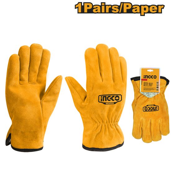 INGCO Glove Cow Split Leather Sz 10