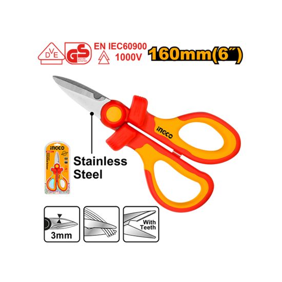 INGCO Scissor Insulated 160mm