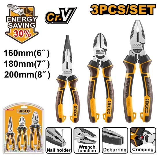 INGCO Plier Set 3p Hl Cr-v