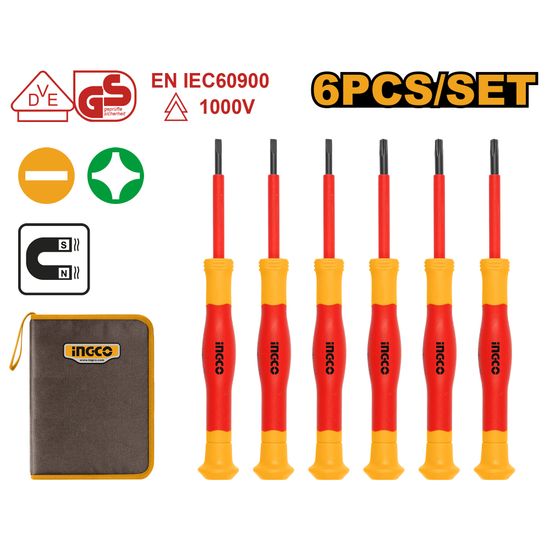 INGCO S/driver Set Vde/gs Precision 6pc