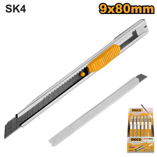 INGCO Knife 80mm S/off 9mm S/steel