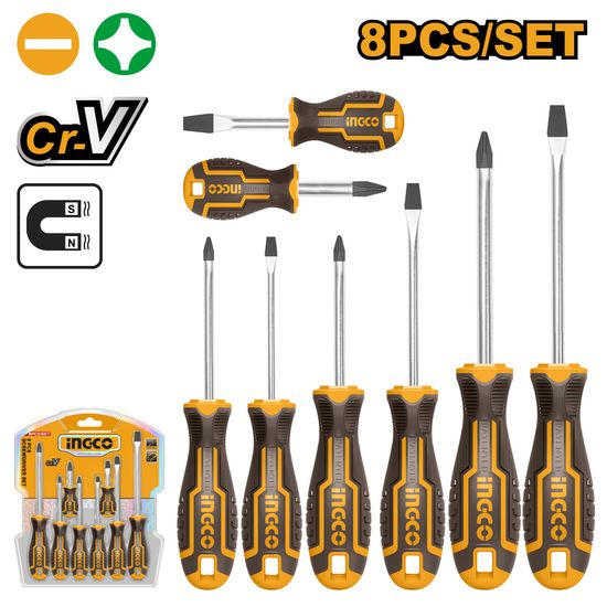 INGCO S/driver Set Crv 8pc
