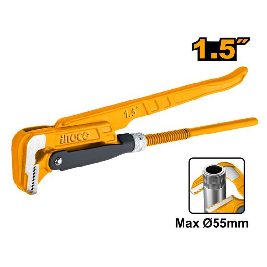 INGCO Pipe Wrench Swedish Clamp 55mm