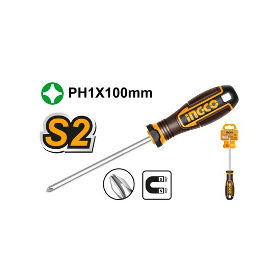 INGCO S/driver S2 Ph1x100mm Magnetic