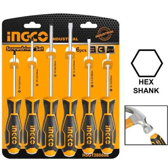 INGCO S/driver 6pc Set Ph/sl Gt