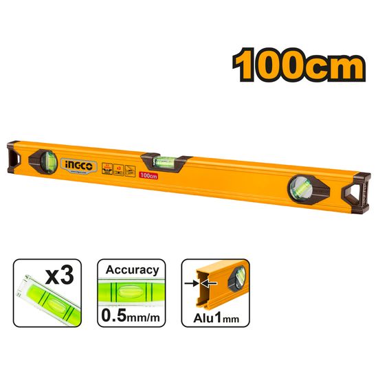 INGCO Level Aluminium 100cm 3 Vial