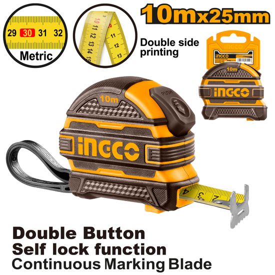 INGCO Tape Measure R/case 10m X 25mm