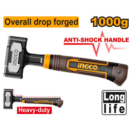 Hammer Stoning Anti Shock Hndl Df 1kg - Club