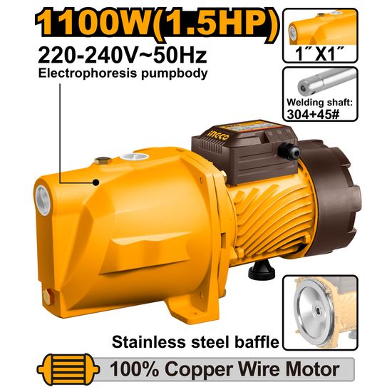 INGCO Pump Jet 1100w Maxflow 70l/min