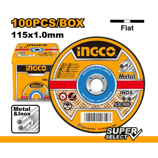 INGCO Disc Cut Metal Abrasive 115 Set 100pc