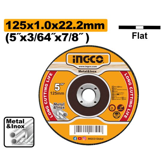 Disc Cut Steel 125x10x22.2mm
