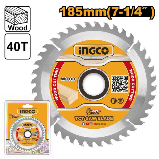 INGCO Blade Tct Wood 185x40t 20/16