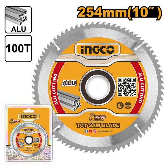 INGCO Blade Tct Alu 254x100t 30/16/25.4