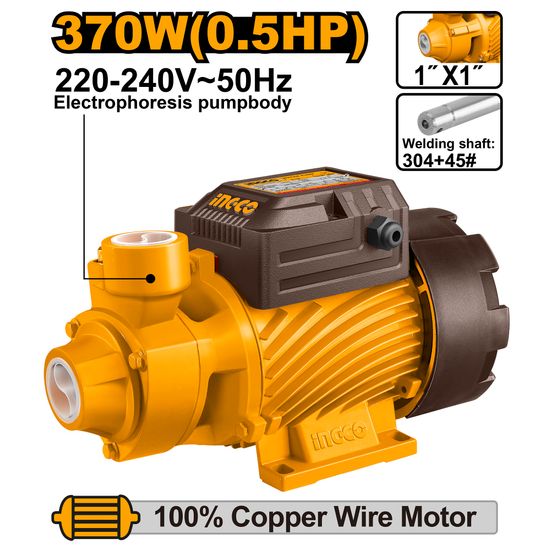 INGCO Pump 370w Max Flow 0.5hp 36l/min