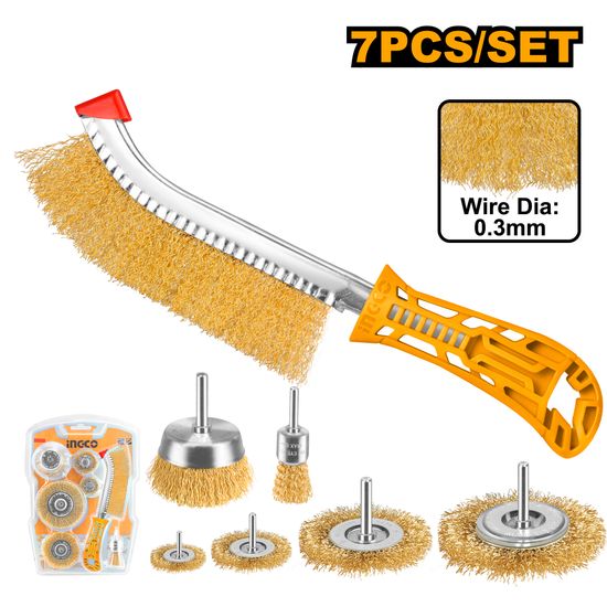 INGCO Brush Wire Set 7pc