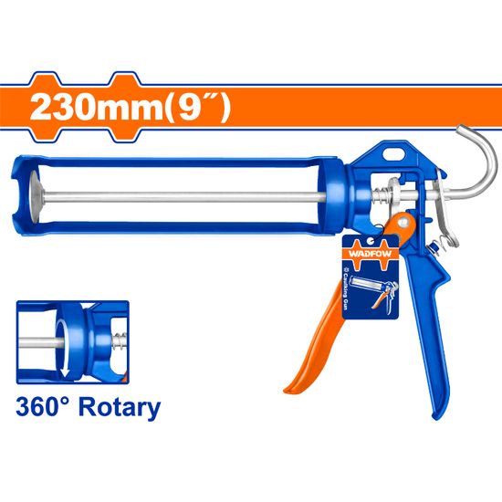 WADFOW Caulking Gun Alum Hndl Rotary Function 230mm