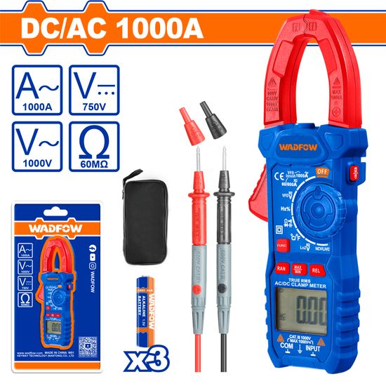 Clamp Meter Digital Ac/dc 6000 Counts + Bat