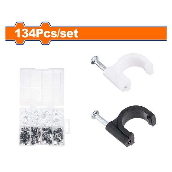 WADFOW Cable Clip Set Acc 5-10mm 134pcs