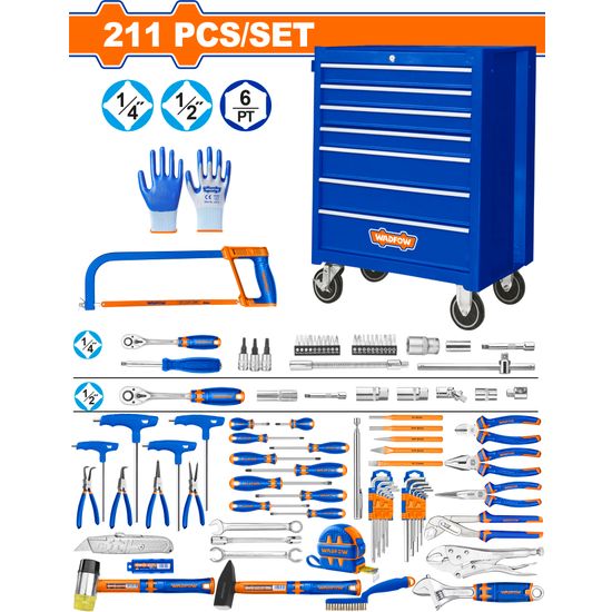Hand Tool 7draw Set 211pcs