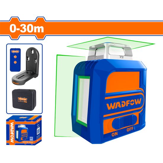 WADFOW Laser Self Level Green 0-30m With Remote/bkt/bag
