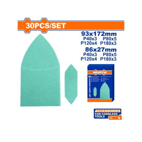 WADFOW Sanding Sheet 86x27mm 30pcs