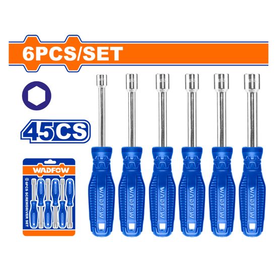 WADFOW S/driver Set Nut 45cs 6pcs