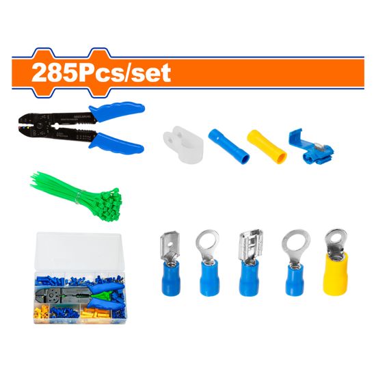 WADFOW Terminal Lugs Insulated Acc Set Incl Plier 285pcs