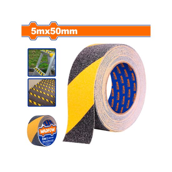 WADFOW Tape Anti Slip Y/b 0.78mmx50mmx5m 6p/roll