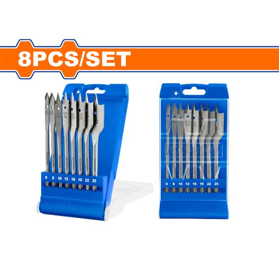 WADFOW D/bit Flat Wood Set 8pcs