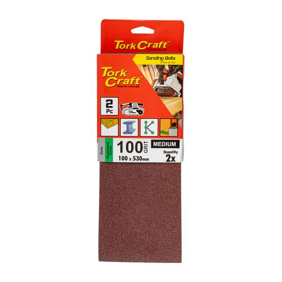 TORK CRAFT Sanding Belt 100 X 530mm 100grit 2/pack