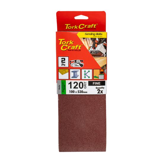 TORK CRAFT Sanding Belt 100 X 530mm 120grit 2/pack