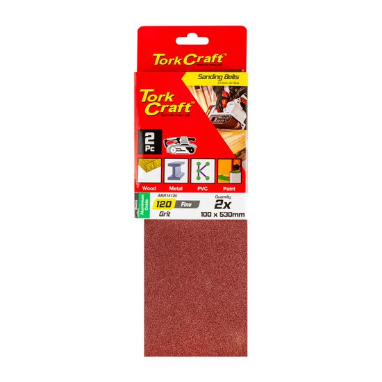 TORK CRAFT Sanding Belt 100 X 530mm 120grit 2/pack