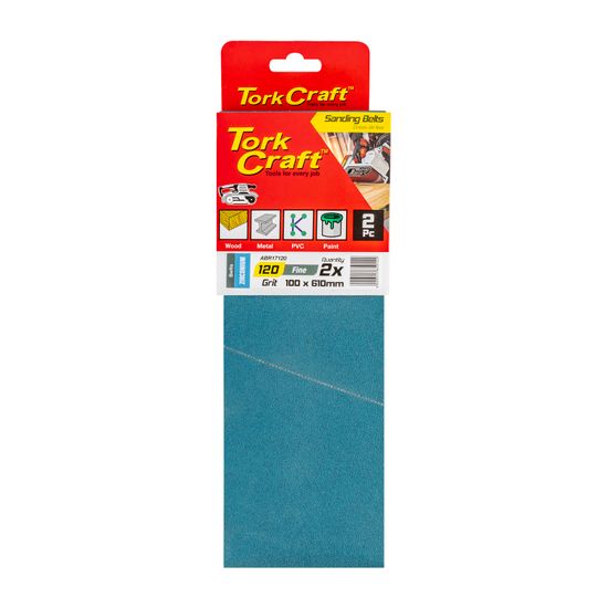TORK CRAFT Sanding Belt Zirconium 100 X 610mm 120grit 2/pack