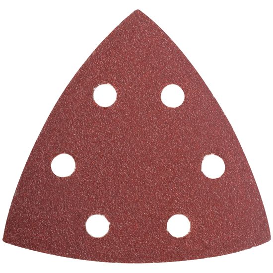 TORK CRAFT Sanding Triangle Sheet 60grit 94x94x94mm 5/pack W/holes Hook & Loop
